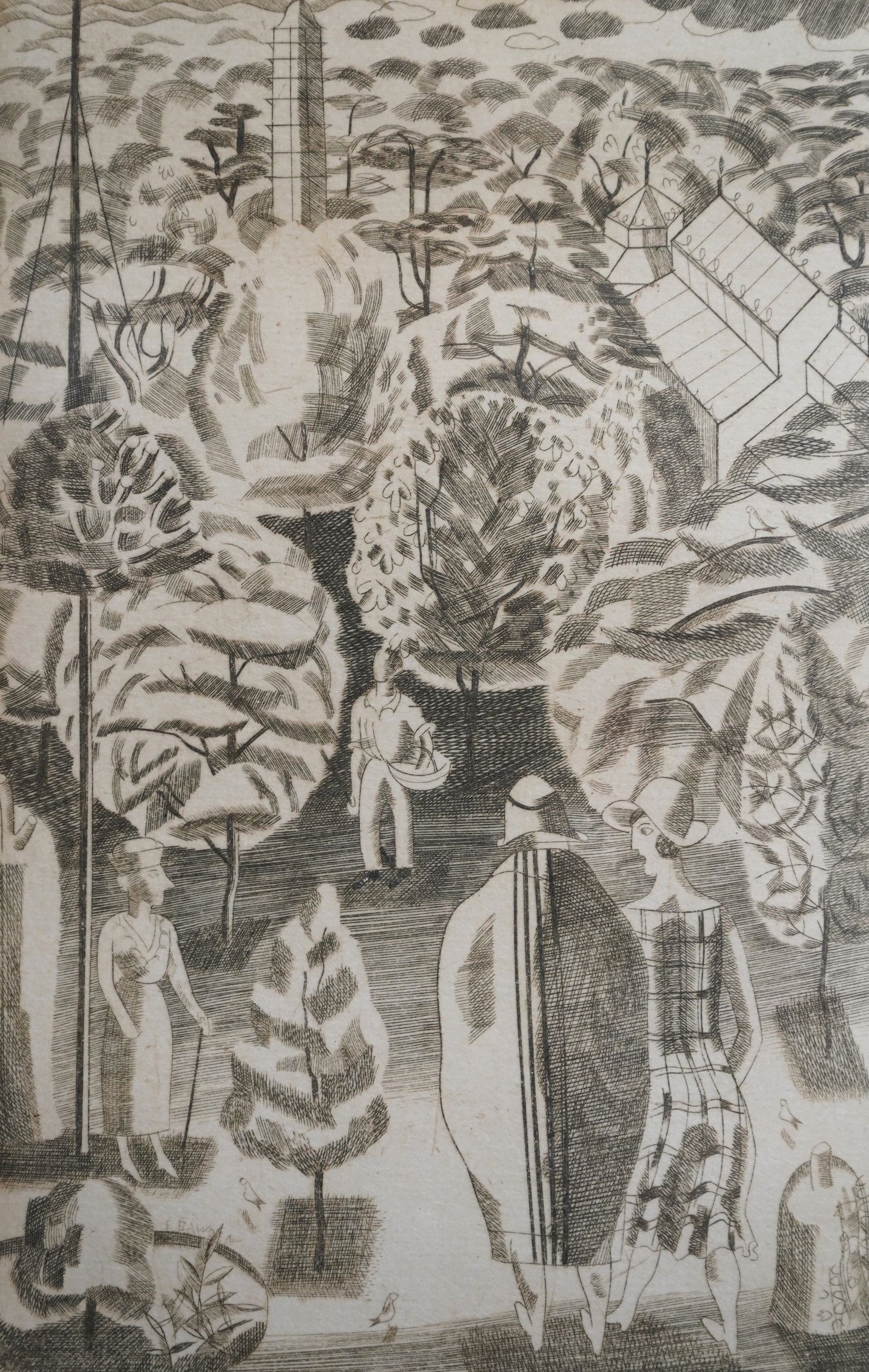 Edward Bawden CBE, RA, 1903-1989, 'Kew Gardens'